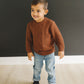 Dark Rust Cable Knit Sweater