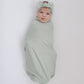 Sage Bamboo Stretch Swaddle