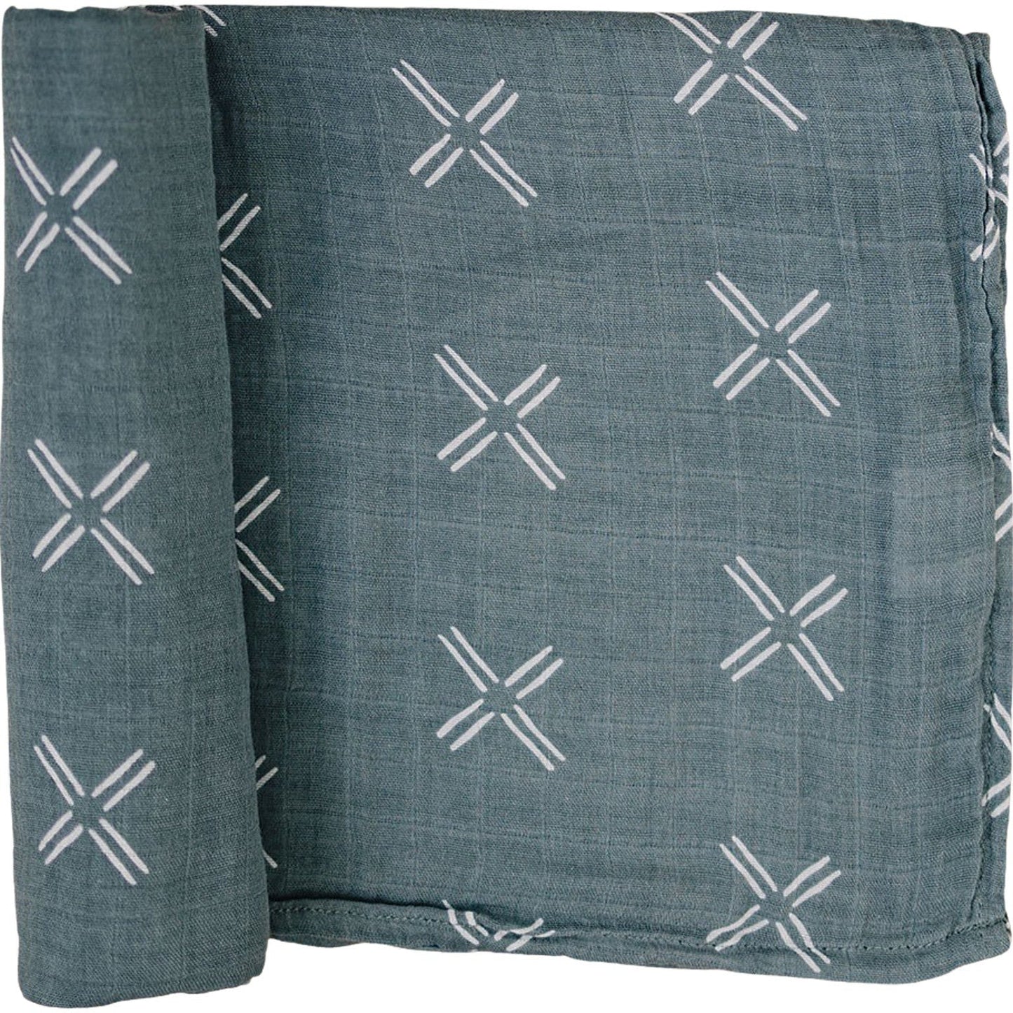 Blue X Swaddle Blanket Freshly Picked + Mebie Baby