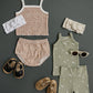 Sage Floral Tank + Biker Short Set