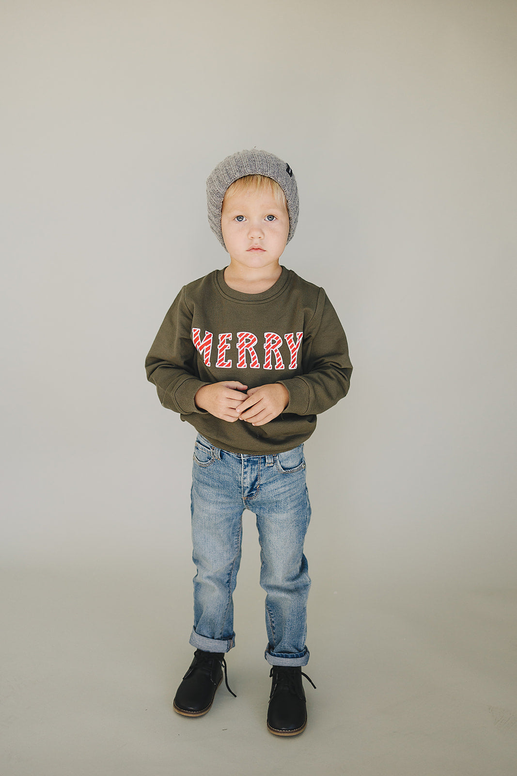 Olive Merry French Terry Crew Neck