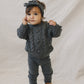Charcoal Cable Knit Sweater