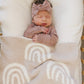 Taupe Rainbow Plush Blanket