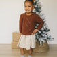 Dark Rust Cable Knit Sweater