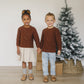 Dark Rust Cable Knit Sweater