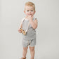 Sail Boat Stripe Terry Cloth Short Set