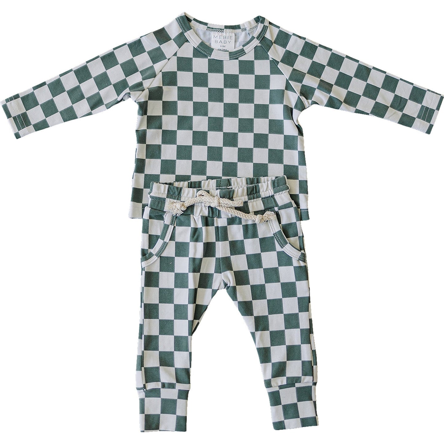 Green Checkered Two-piece Pocket Set