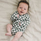 Green Checkered Snap Long Sleeve Bodysuit