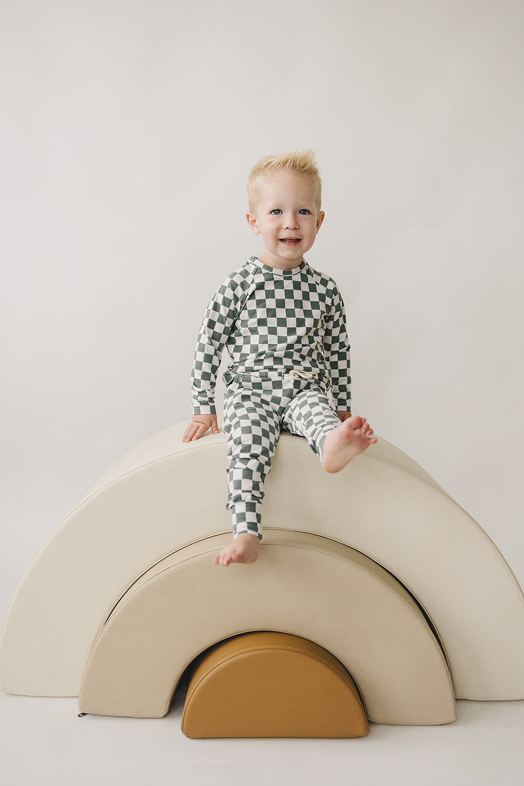 Green Checkered Two-piece Pocket Set