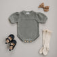 Sage Knit Shirt Romper