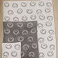 Charcoal Smiley Taupe Plush Blanket
