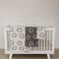 Charcoal Smiley Taupe Plush Blanket
