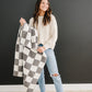 Charcoal Checkered Plush Blanket