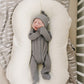 Grey Dash Muslin Quilt