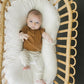 Mustard Organic Cotton Ribbed Snap Bodysuit