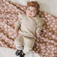 Oatmeal Knit Ruffle Sweater