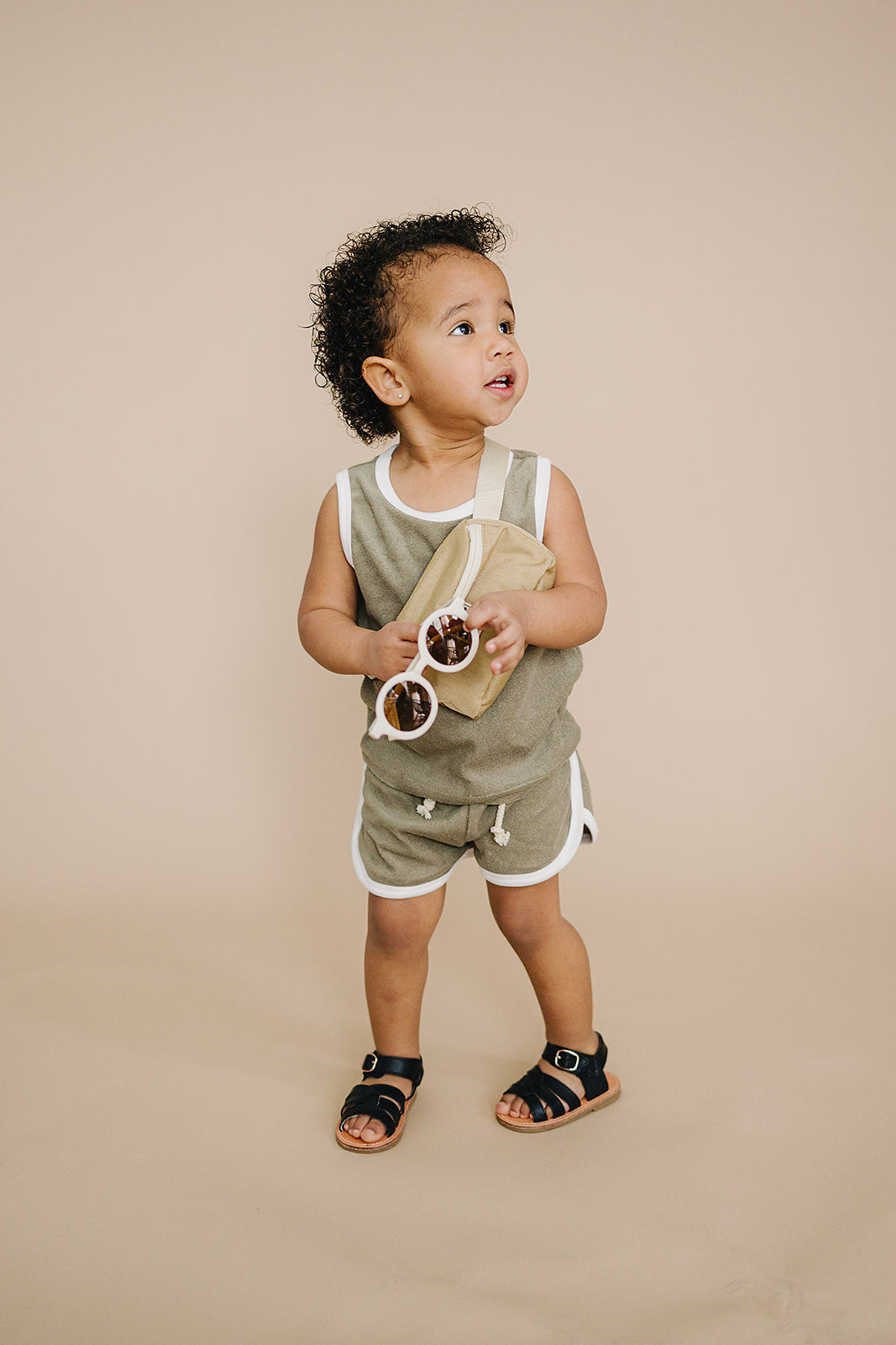 Green Terry Cloth Short Set