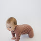 Dusty Rose Organic Cotton Ribbed Zipper