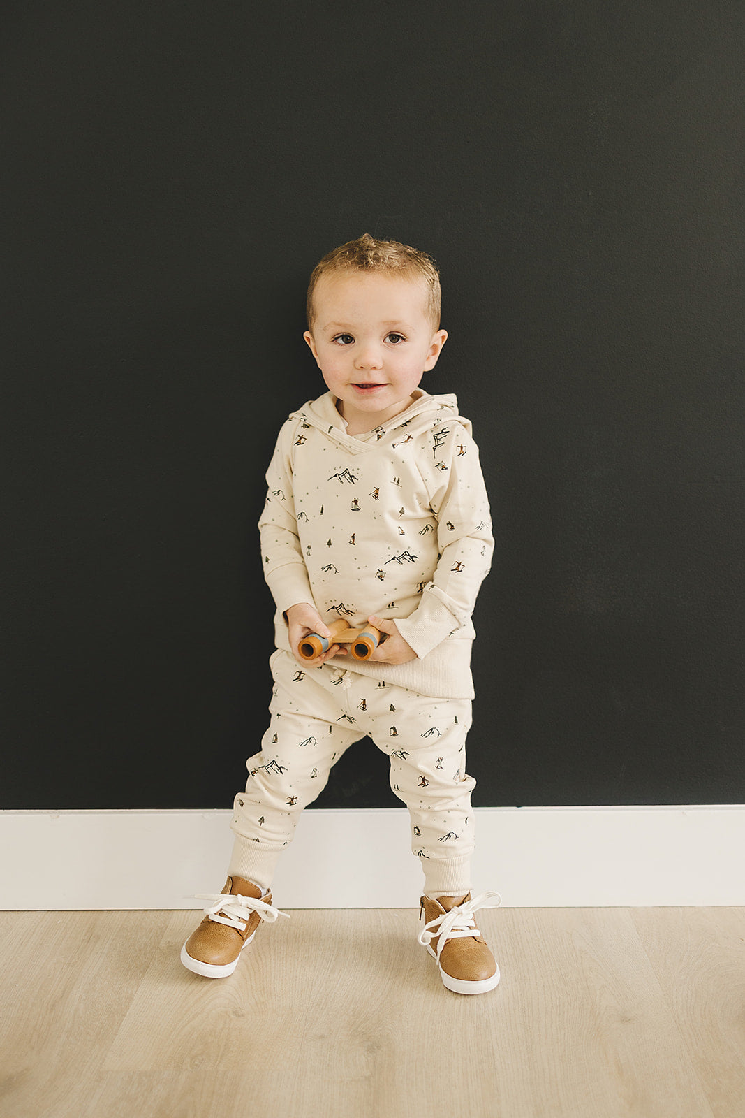 Ski Print French Terry Hoodie Set