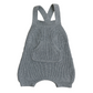 Grey Pocket Knit Overalls