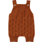 Rust Embellished Short Knit Romper