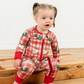Christmas Chickens Plaid Baby Zippy