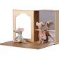 Ballet mice in dance studio, Little sister and brother