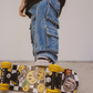 Smiley Face Baggy Jeans Blue