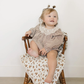 Camel Gingham Lace Bubble Romper