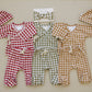 Green Gingham Cotton Layette Set