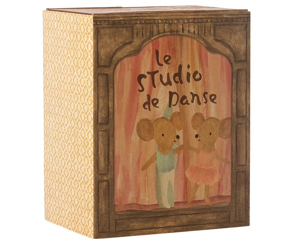 Ballet mice in dance studio, Little sister and brother