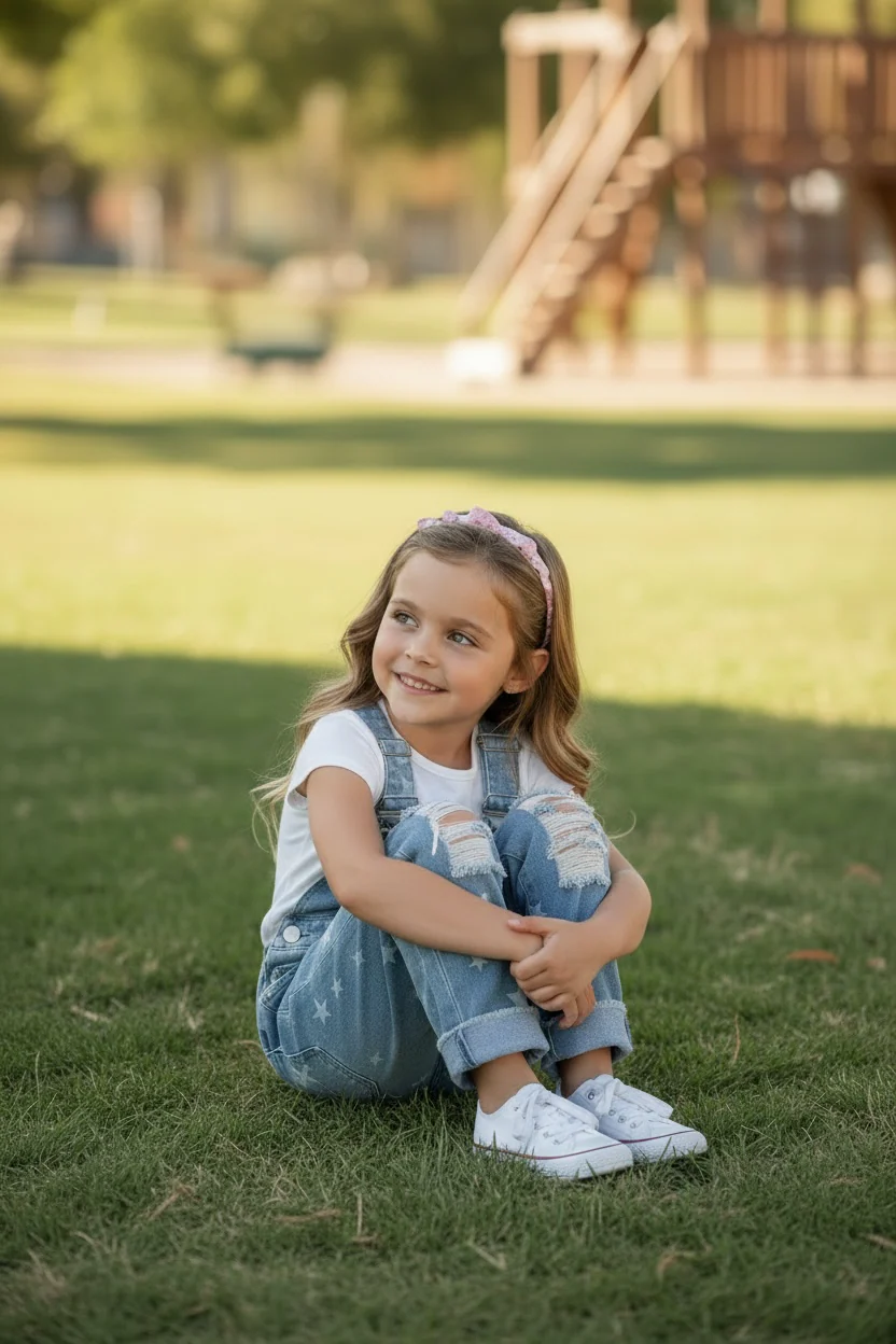 Distressed Star Overalls