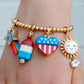 Gold Glitter Shooting Star Charm