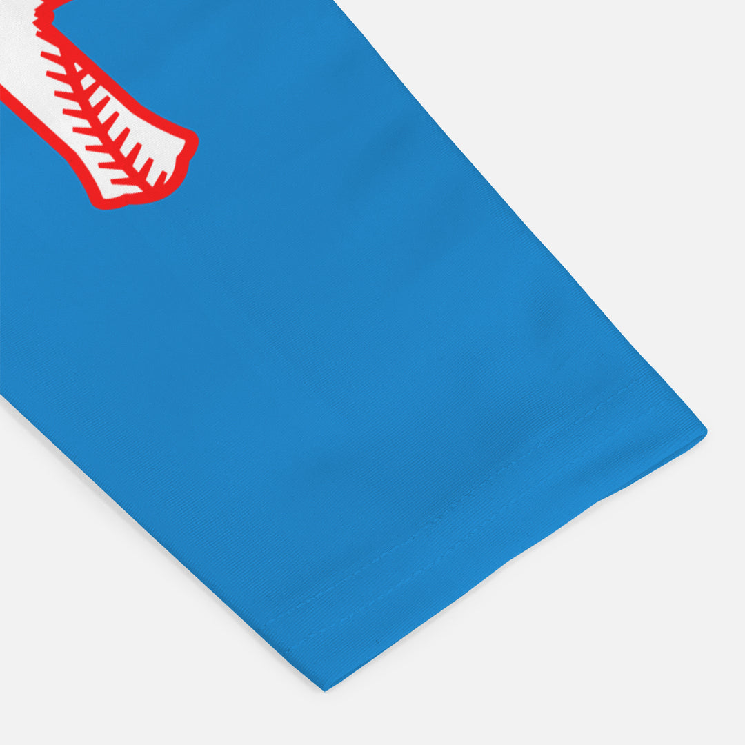 Teal Baseball Cross Kids Arm Sleeve