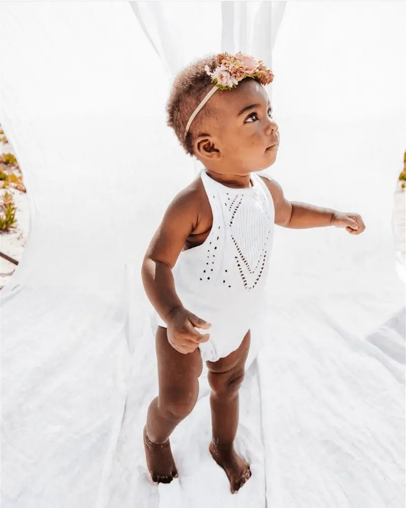 Crochet Halter Romper - Gardenia
