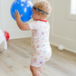 Baseball Snacks Two Piece Pajama Short Set