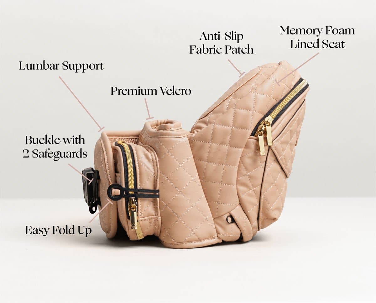 Tushbaby Carrier- Vegan Leather/ Sand
