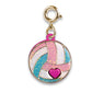Gold Glitter Volleyball Charm