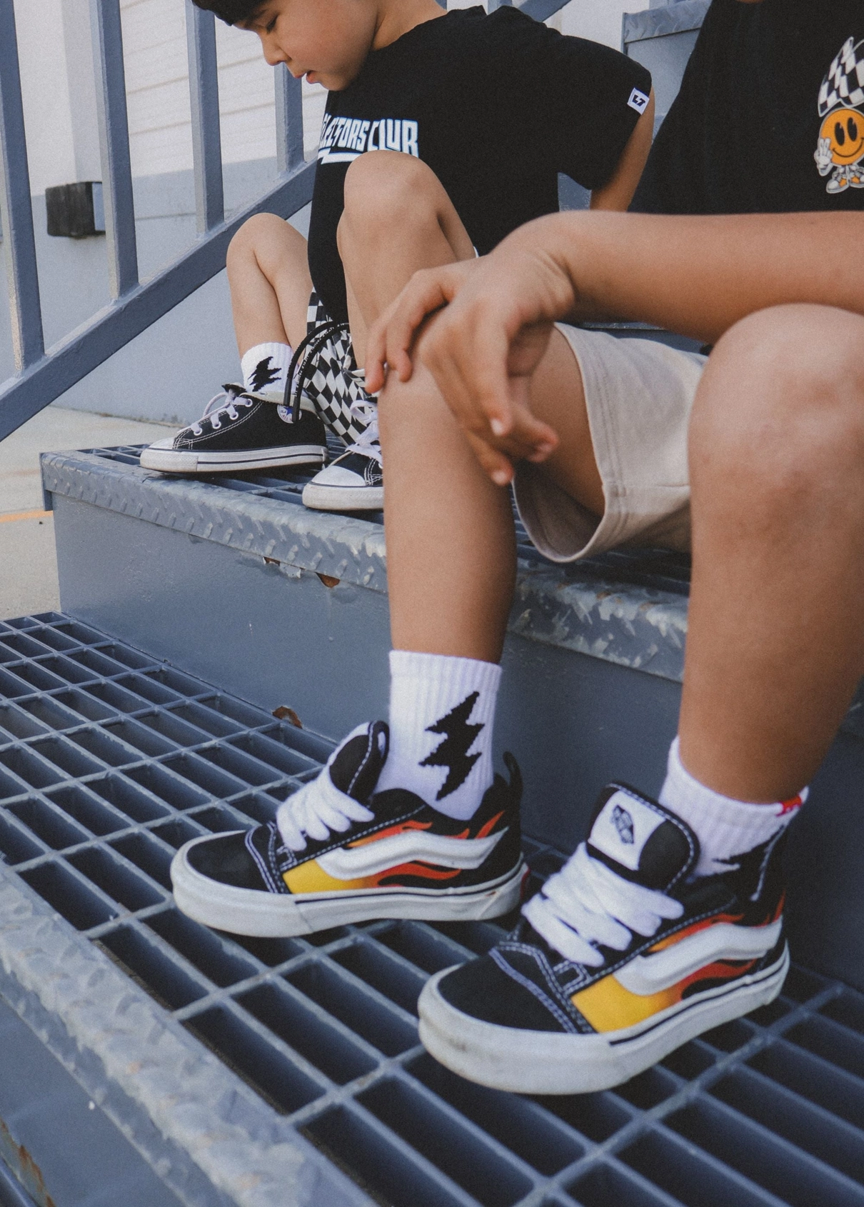 Bolt Crew Socks White