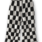 Kids Plisse Wide Leg Pant - Checked Out Print