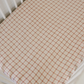 Pink Gingham Muslin Crib Sheet