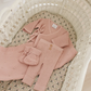 Country Garden Floral + Pink Gingham Lace Muslin Quilt