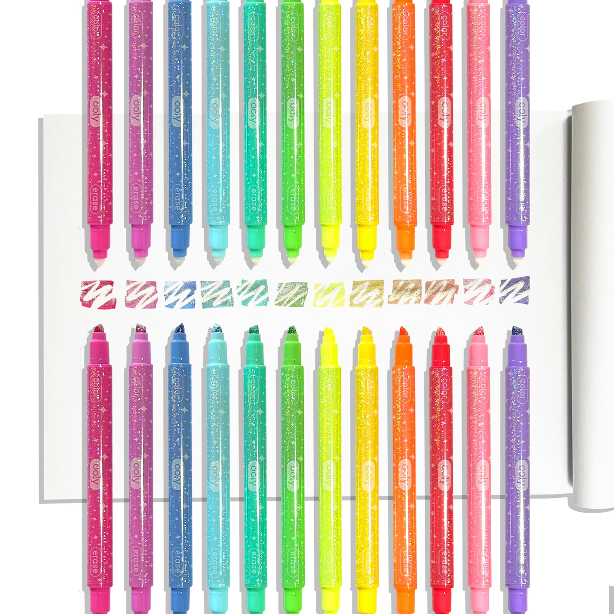 Make No Mistake! Glittery Erasable Markers - Set of 12