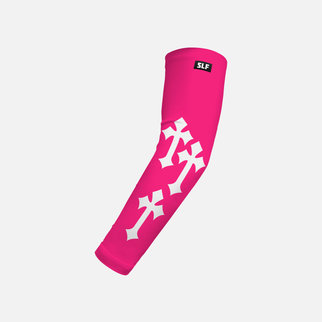 Pink Gothic Cross Kids Arm Sleeve
