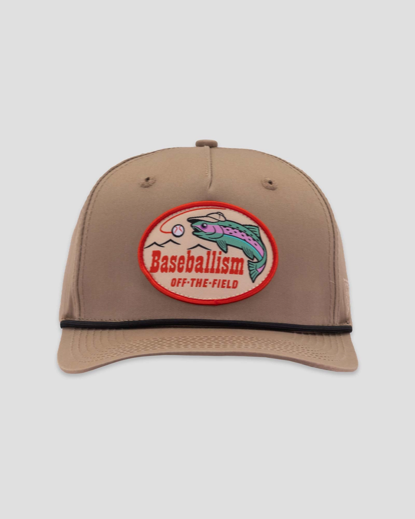 Fishing Club Patch Rope Cap - Brown