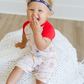 Baseball Snacks Raglan Romper