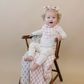 Country Garden Floral + Pink Gingham Lace Muslin Quilt