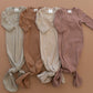 Dusty Rose Organic Cotton Ribbed Knot Gown