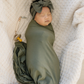 Olive Bamboo Stretch Swaddle