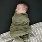 Olive Bamboo Stretch Swaddle